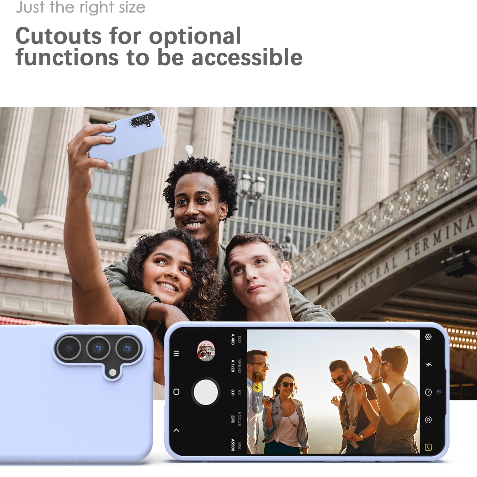 YATWIN Silicone Back Case for Samsung Galaxy S24 FE, Soft-Touch Phone Back Cover for Samsung Galaxy S24 FE - Lilac — Amazon image 6