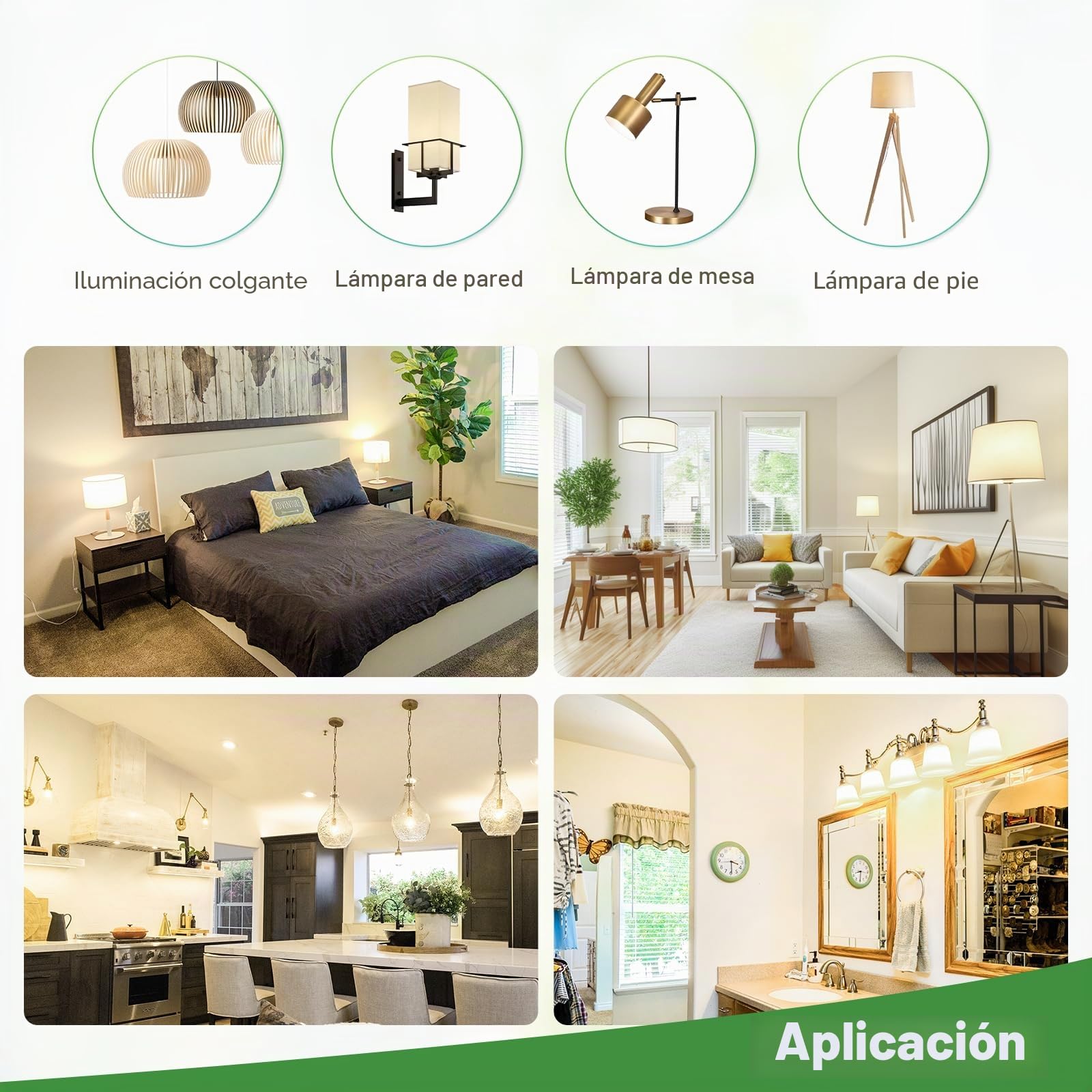 DiCUNO Bombilla LED E27 Ultra Eficiente Clase A, 5.3W=75W, 4000K, Pack de 6 | Blanco neutro, 1120lm, Vidrio, Bajo consumo, Bombilla E27 A60 de filamento Edison para colgantes, lámparas de mesa y apliques