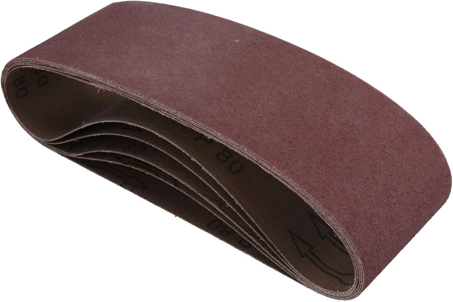 75mm x 533mm 80 Grit Medium Abrasive Sanding Belt Sander Discs 10 Pack