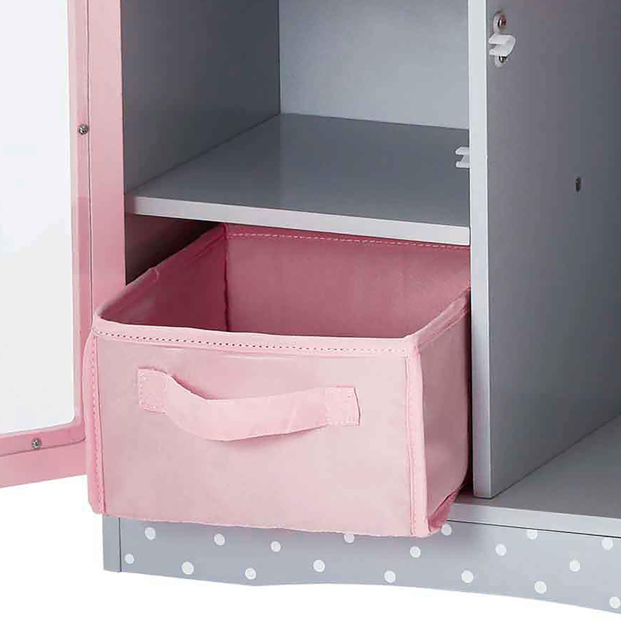 Olivia's Little World Szara Szafa dla Lalek od Olivia's World Drewniane Meble do Zabawy TD-0210A