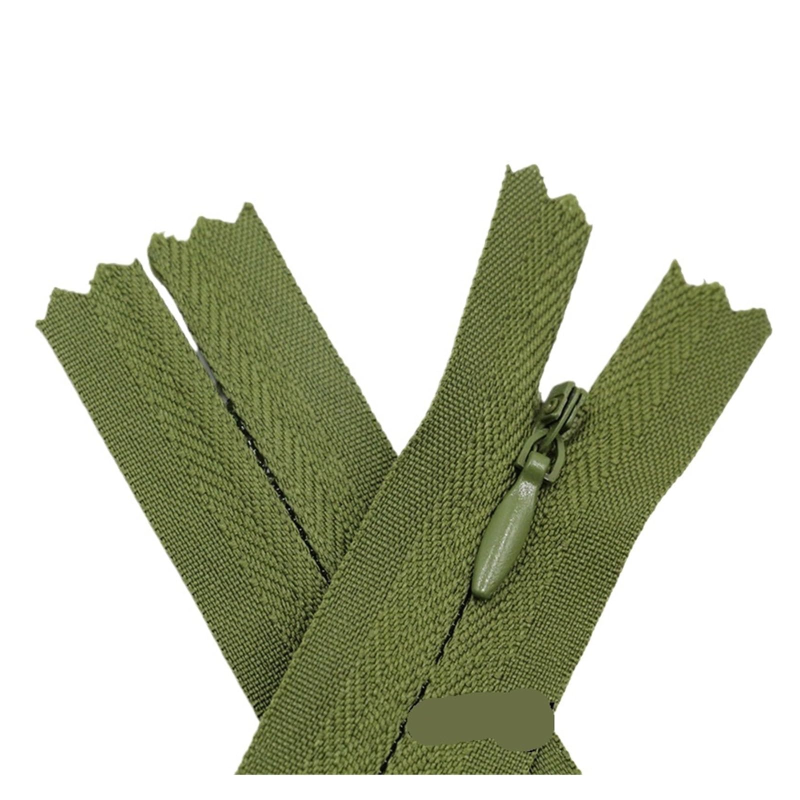 Zippers Sewing, Invisible Nylon Coil Zippers Pack of 20 Multicolor 28-60cm(Green,28CM)