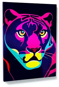 Sense Canvas Panther 5 Canvas Art - Home Decor Wall Art Print Poster Painting Large 30x40 / 0.75"