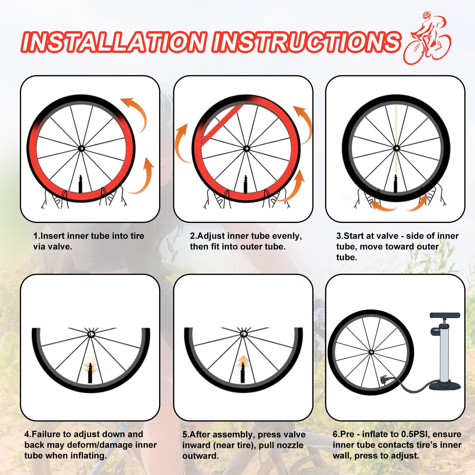 Lot de 2 chambres à air pour vélo de route 700 x 18-32C, valve française, en TPU ultra léger 33 g