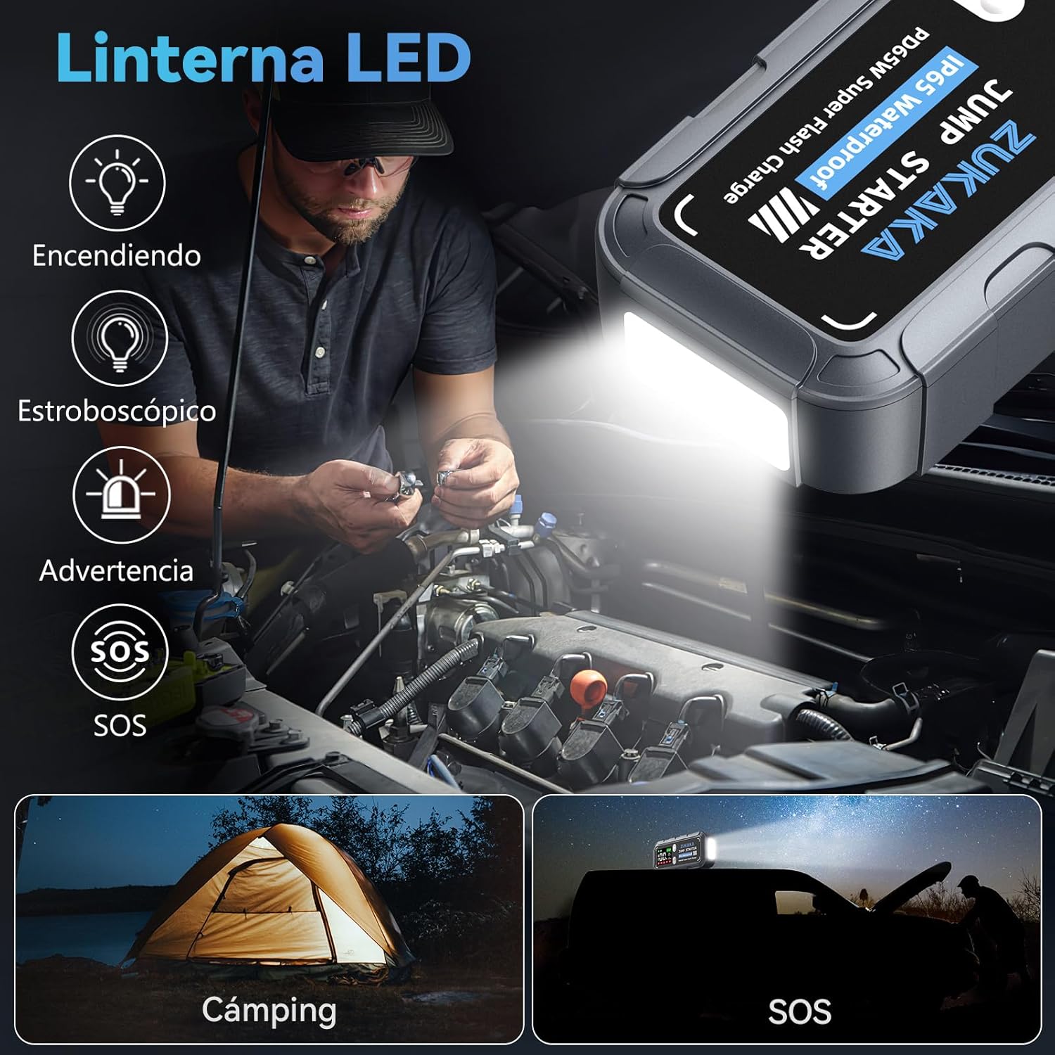 ZUKAKA ZK005 LED Flashlight Modes