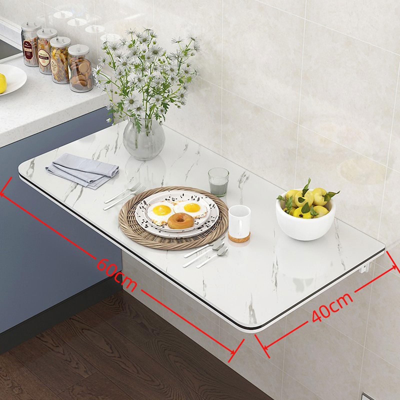 Scrivania Piccola, Tavolo Richiudibile, Tavolo Unghie, Scrivania Computer | Tavolo A Ribalta Da Parete, Tavolo Cucina Salvaspazio, Scrivania Salvaspazio, Non È Necessaria La Foratura(60*40cm)