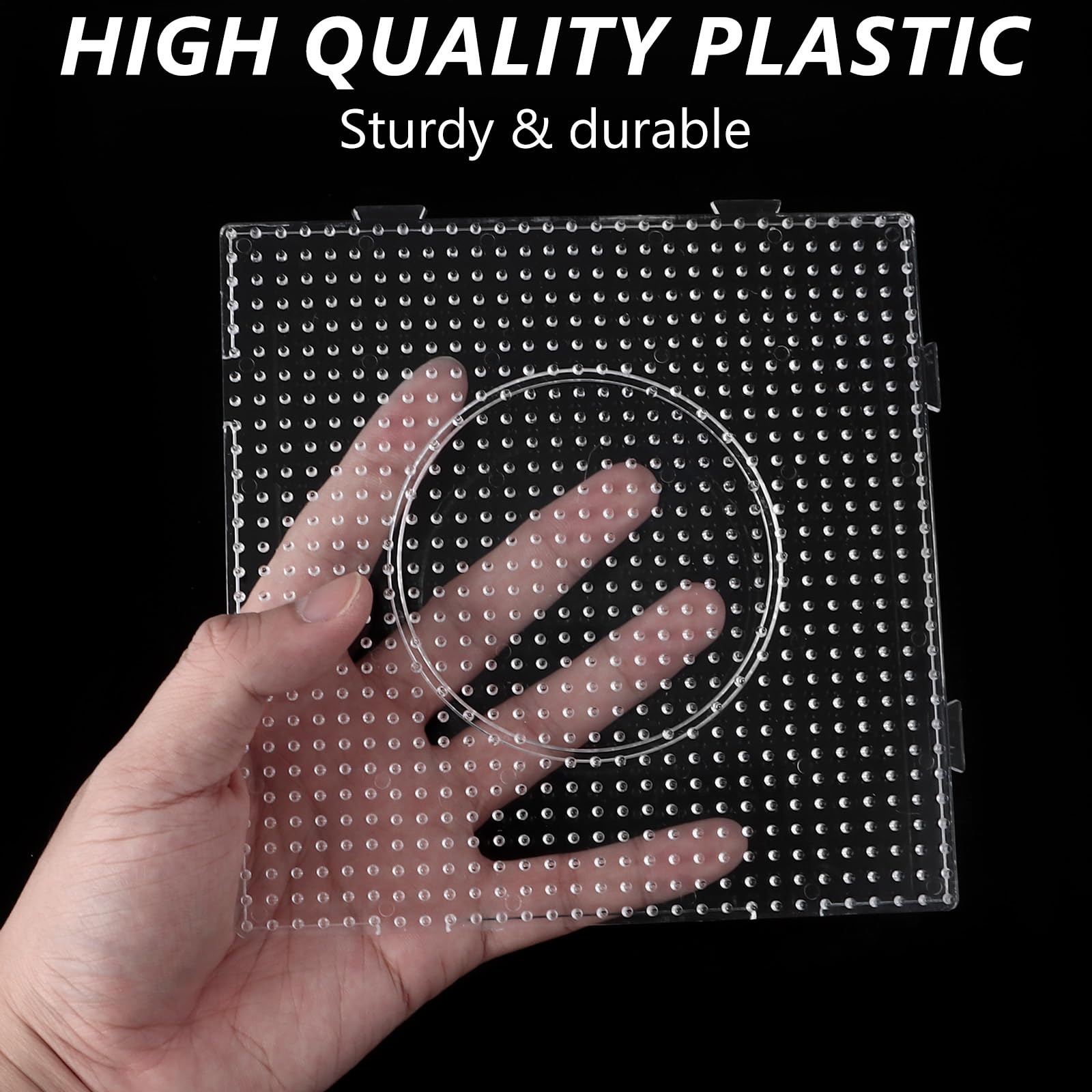 14 perline da stirare, piastre da 5 mm, piastra quadrata, 15 x 15 cm, perline da stirare, piastre trasparenti, per modelli puzzle