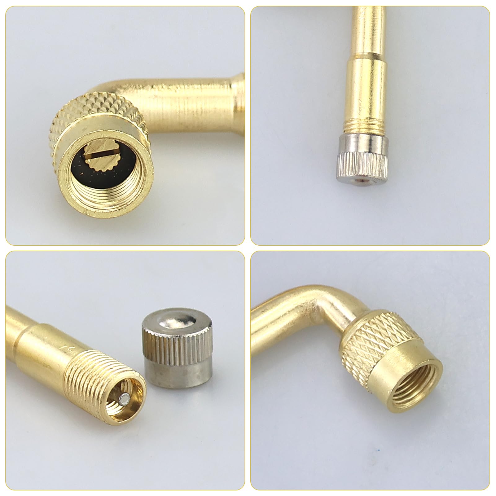 3 pezzi prolunga valvola a 90 gradi, prolunga valvola in rame, adattatore per valvola ad angolo, ideale per auto, moto, bicicletta e scooter
