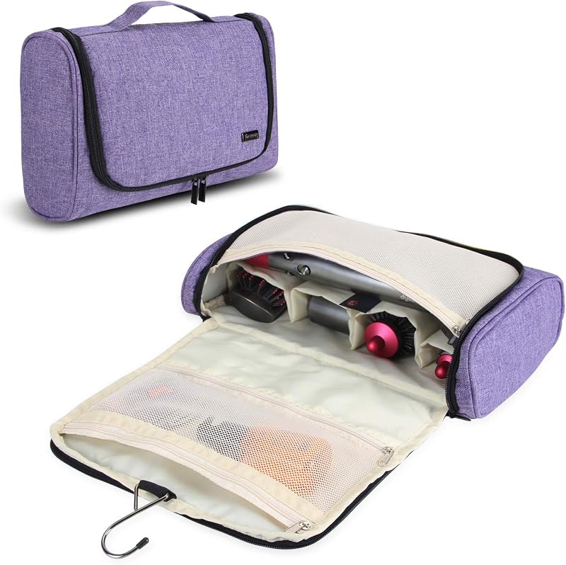 Teamoy Estojo de Viagem para Ferramentas de Cabelo, Compatível com Dyson Airwrap, Roxo