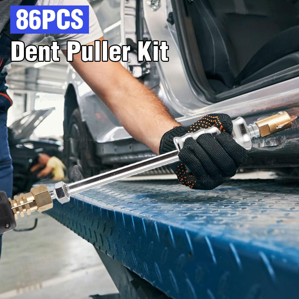 86 pezzi Accessori Dent Puller Kit Kit di Riparazione Auto Carrozzeria Spotter Saldatrice Kit Strumenti di Riparazione Elettrodi Punti di Saldatura Spotter Raddrizzamento Strumento