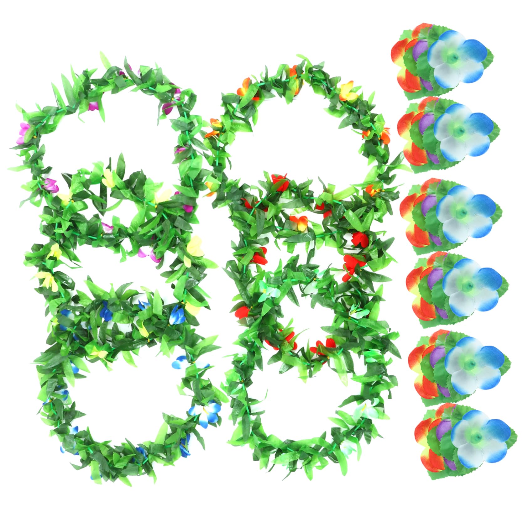 Cabilock 4 Sets Hawaiianische Partydekorationen Hawaiianische Mottoparty Hawaiianische Mottoparty Hawaiianischer Kranz Hawaiianische Girlande Hawaiianische Haarspange Partyzubehör