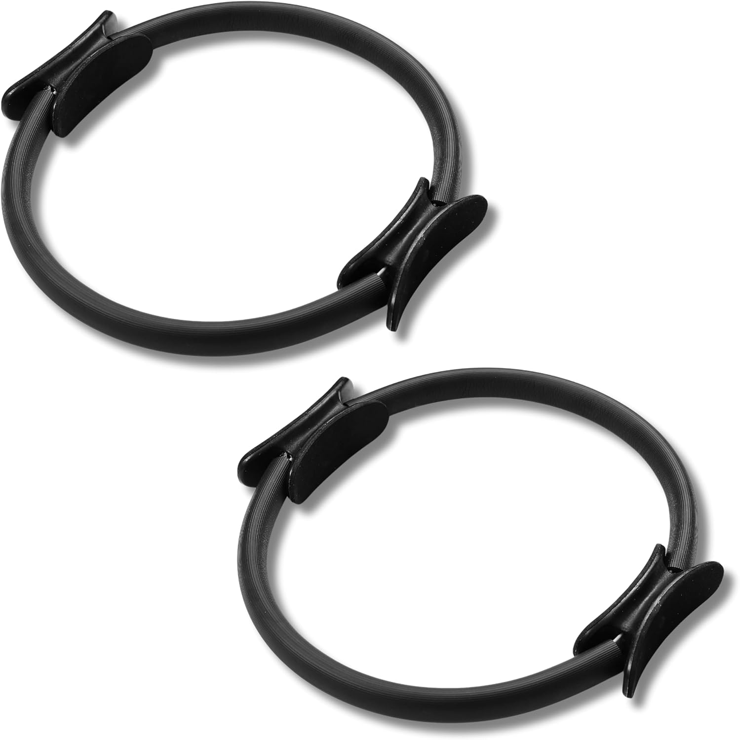 Pilates Ring Circle – 2 Pack |14″ Inch Fiberglass Pilates Home Equipment | Comfortable Padded Foam Handles | Ideal for Toning, Inner Thigh and Pelvic Exercises | Use at Home, Gym Classes |