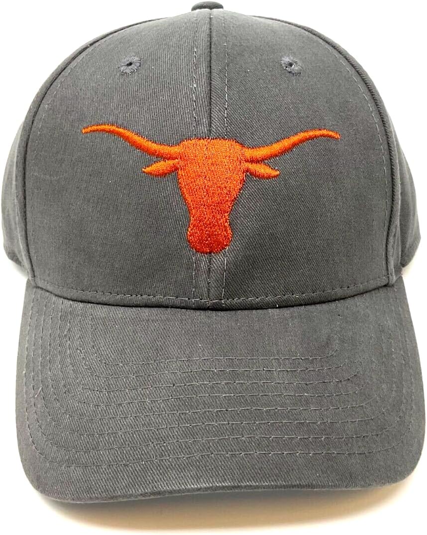 MVP Texas Longhorns Mascot Logo Dark Grey Curved Bill Adjustable Hat - Image 2