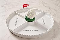 Vista 6 de Mud Pie Circa Divided Tray, White, 12 1/4" dia Base para plaquitas intercambiables