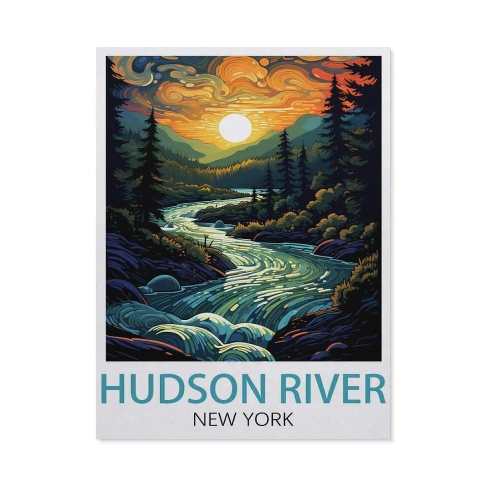 Metal Signs，Hudson River New York(20x30cm）