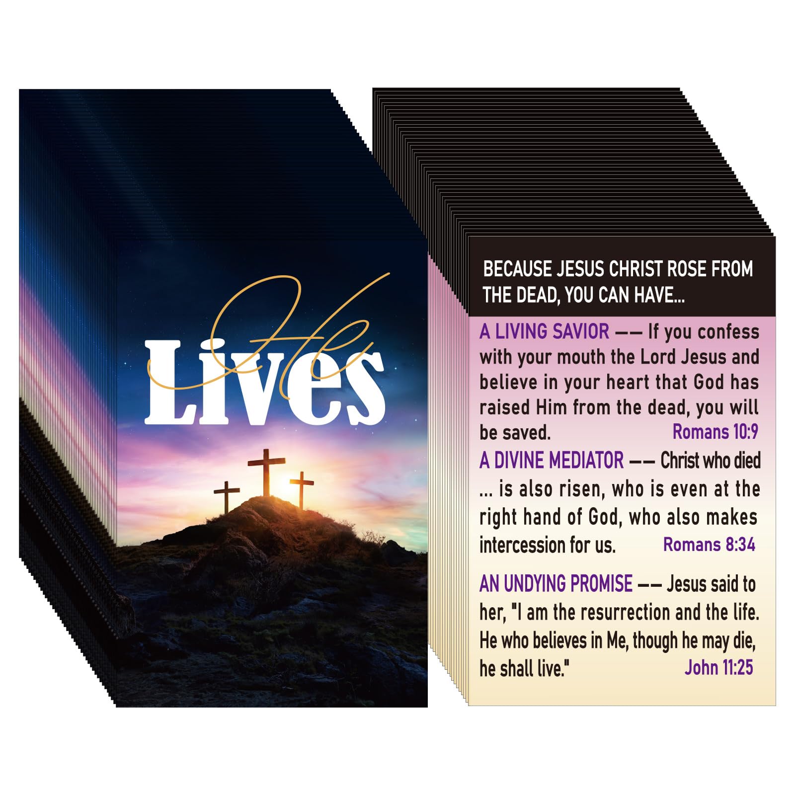 Noveread 200 Pcs Gospel Tract Card Salvation Cards Pocket Holy Postcard Prayer Postcards Christian Inspirational Bible Verses Bookmark for Christian