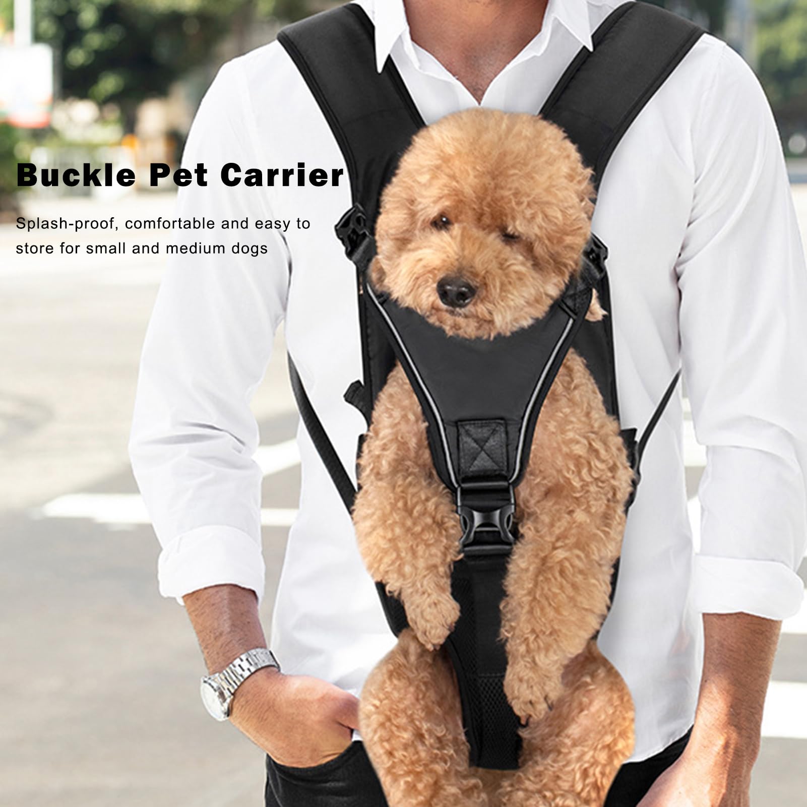 Mochila para mascotas, impermeable, portaperros ajustable para viajes con perros medianos y pequeños (GR-M)