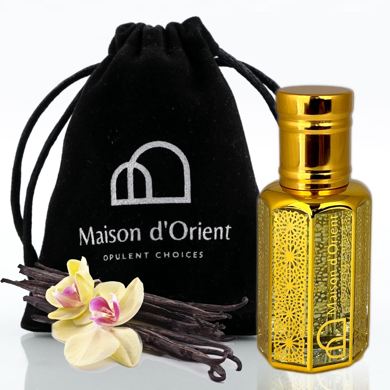 Intense Vanilla Perfume Oil 12 mL – Oriental Vanilla with Saffron Coffee and Madagascar Vanilla. Alcohol Free Long Lasting Unisex Oil, Compliment