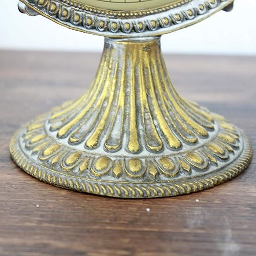 Miniatura 6 de Funly mee Reloj de mesa de peltre vintage con lindo pájaro, oro antiguo