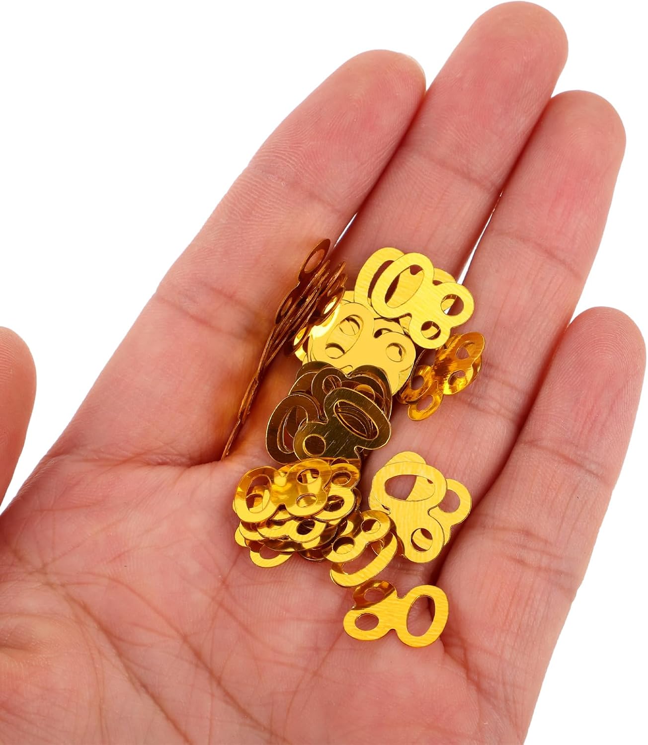 Abaodam 1200Pcs Number 80 Sequin Confetti Party Decorations for Birthday Anniversary Table Scatter Diy Craft Supplies