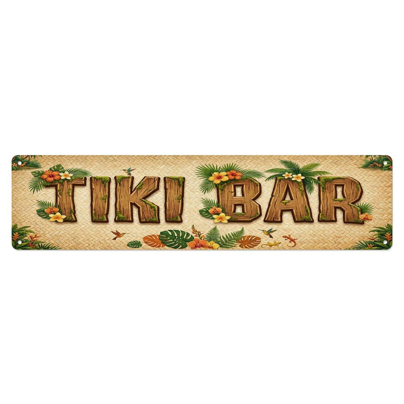 Tiki Bar Outdoor Garden Decor Tropical Beach Bar Tropics Metal Tin Sign