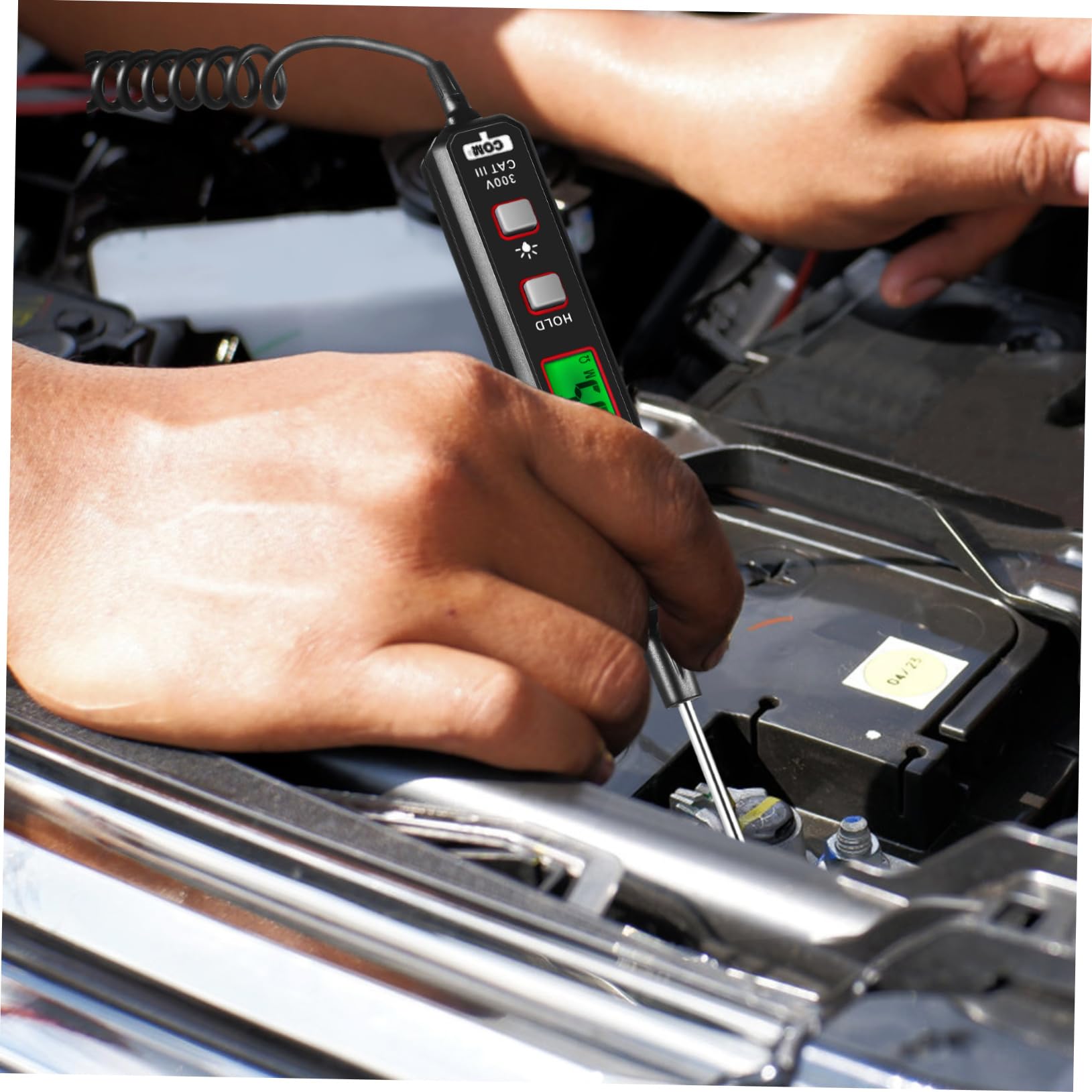 Tofficu Comprobador De Circuitos De Coche Con Pantalla Digital Probador De Voltaje Para Automóviles Comprobador De Cables Con Luz De Prueba Automotriz