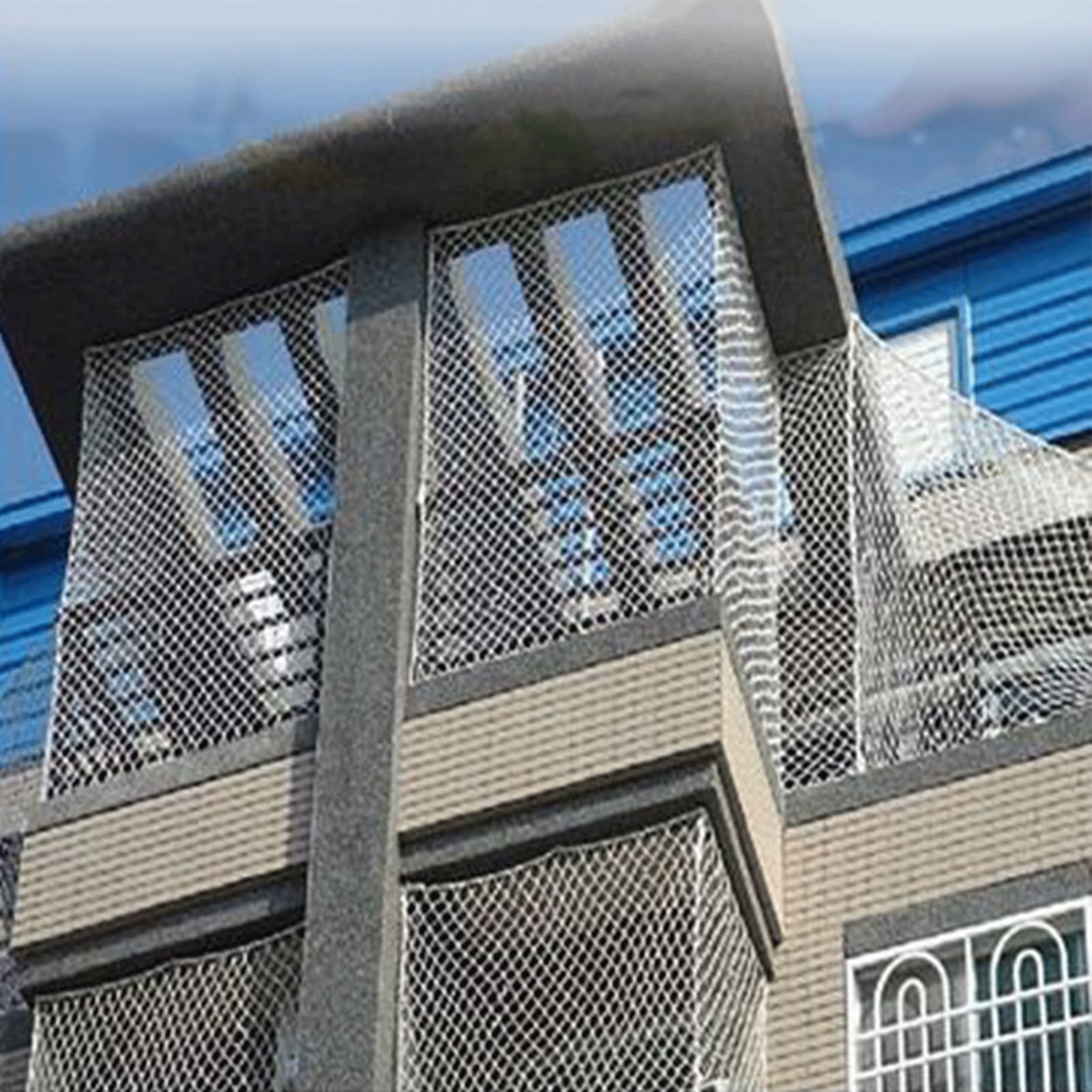 Outdoor Schutzgitter Sicherheitsnetz für Balkon und Treppenschutz, Absperrung mit dekorativem Schaukelseil Design