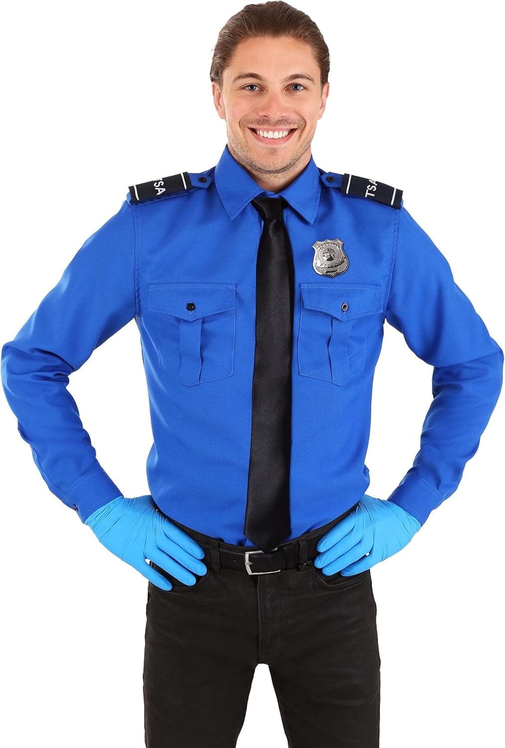 Fun Costumes TSA Agent Blue Long Sleeved Costume Shirt - M