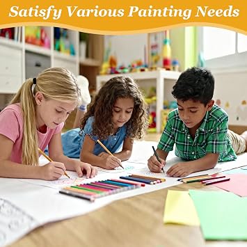 3 Rolls Drawing Paper Roll – White Arts Paper Roll 44cm x 3m for Easel, Arts Craft, Painting, Sketching, Bulletin Board, Wall Art, Gift Wrapping, Poster Making and Creative Projects