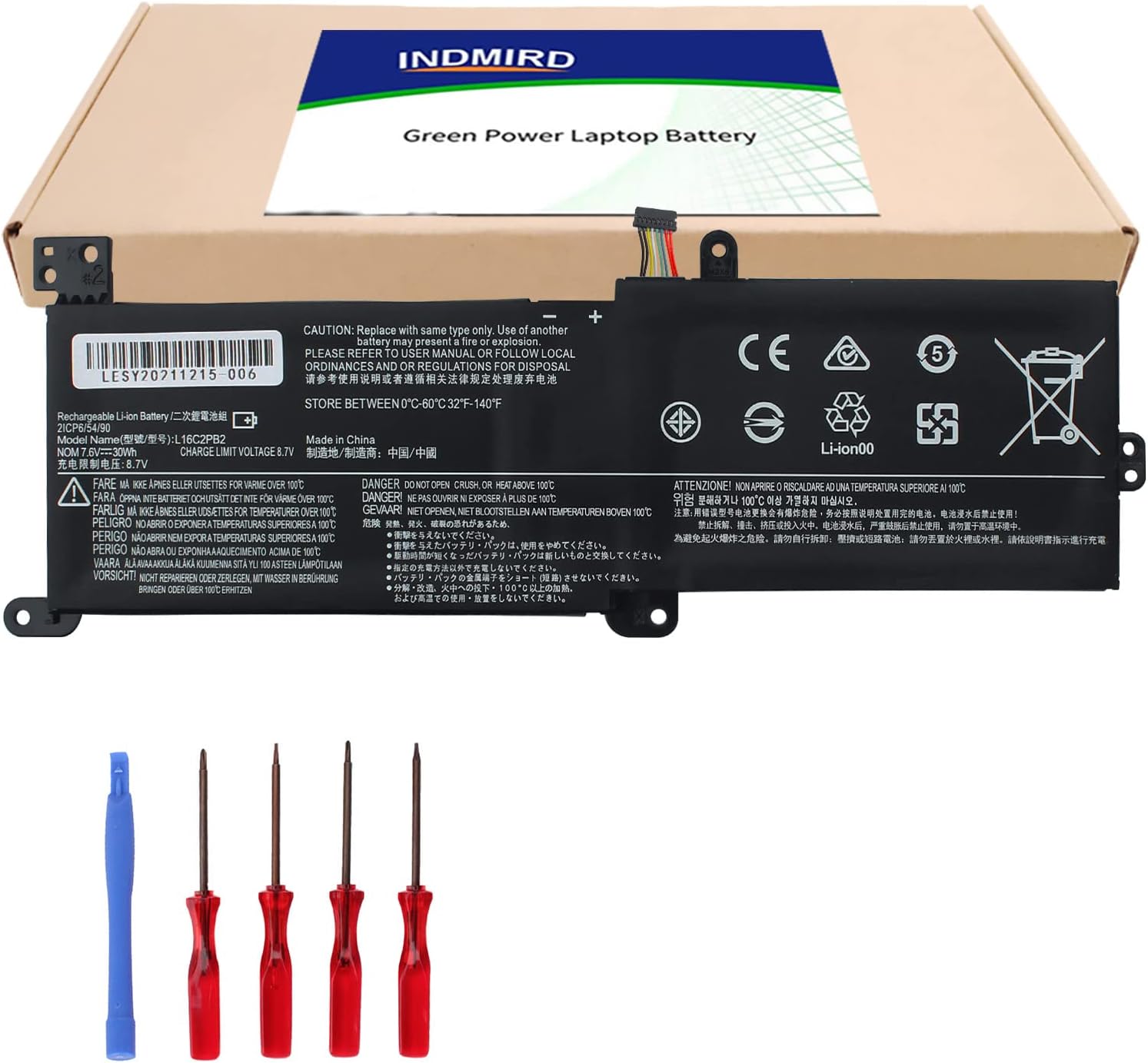 Premiumbattery2021 L16M2PB2 Battery For Lenovo IdeaPad 320 330 520 S145 Series - 7.5V 30Wh Li-Polymer