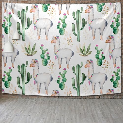 Camel Cactus Flower Tapestry Aesthetic Lightweight Tapestry Wall Hanging 51x59 Inch Wall Tapestry for Bedroom Living Room Home Decor
