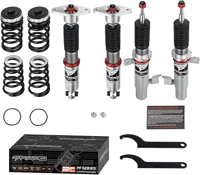 FAPO PF Coilovers 32-way Damper for Volvo V60 V70 S60 S80 XC60 XC70 2006-2018 Height Adjustable Mono-Tube Upgraded Lowering Suspension Struts Kits
