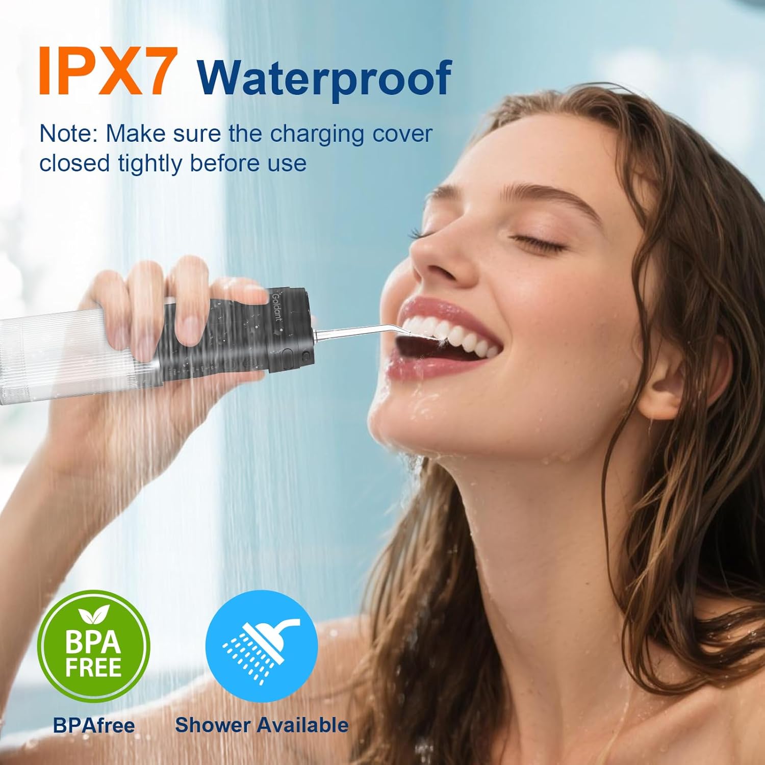 2026 New Portable Water Flosser for Teeth, 4 Modes & 4 Intensity Levels, Mini Small Design with Exquisite Travel Case, Removable Tank, IPX7 Waterproof, Cordless Dental Oral Irrigator (Black)