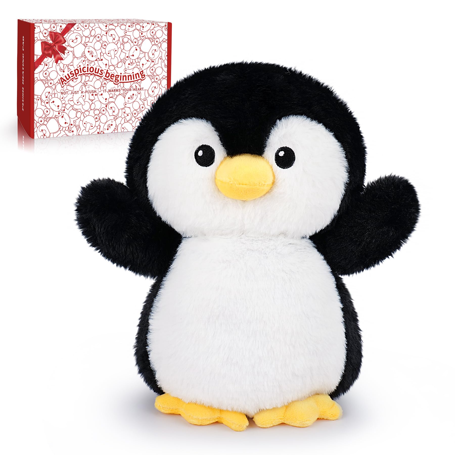 Penguin Microwavable Heating Pad-1.2lb Heating Pads for Cramps &Period Pain Relief for Women & Kids,Soft Pillow Plush Toy Heatable Stuffed Animals,