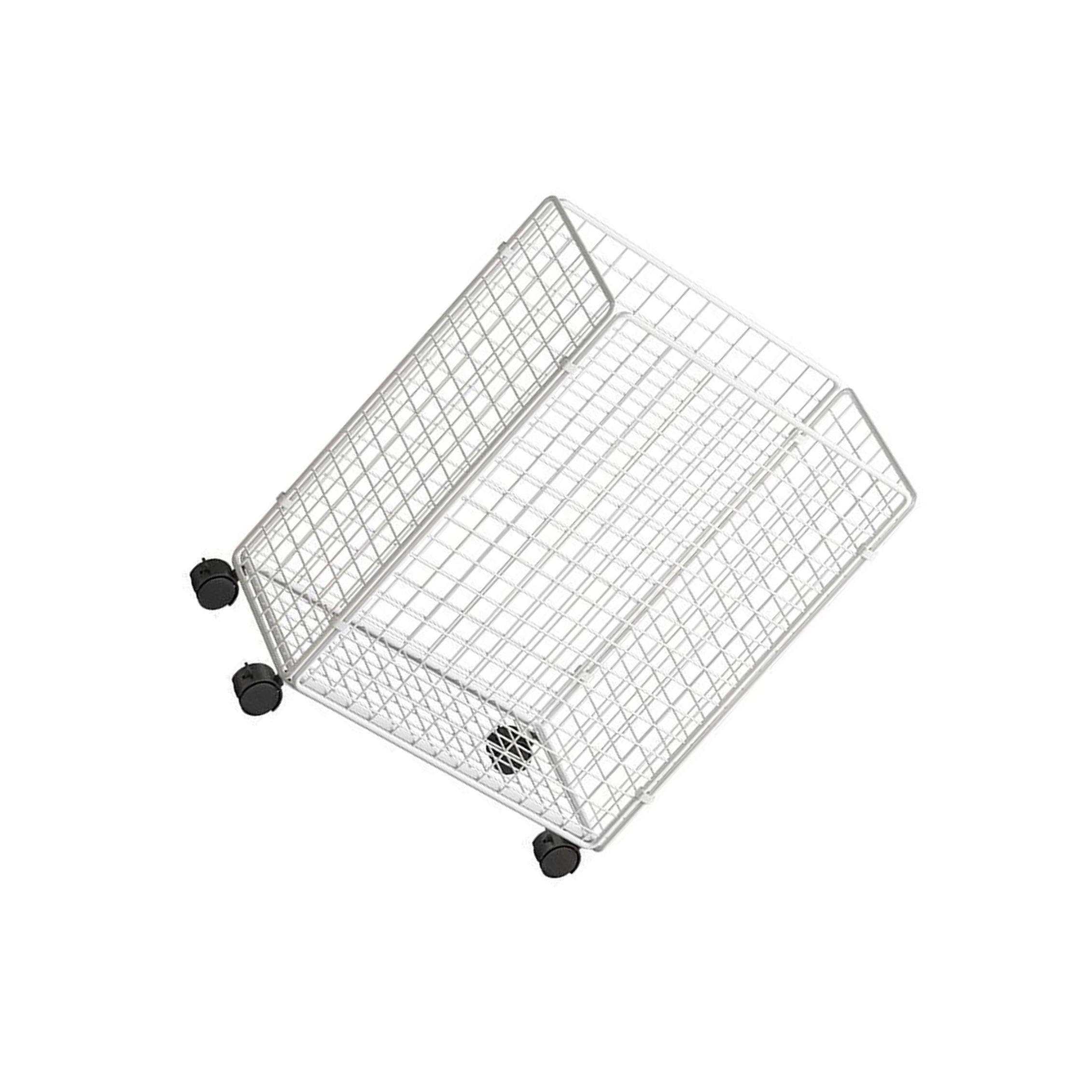 Cesta de Almacenamiento para Equipo de Gimnasio en casa, Cesta de Alambre de Metal, Carrito de Almacenamiento con Ruedas para tapetes de Yoga y