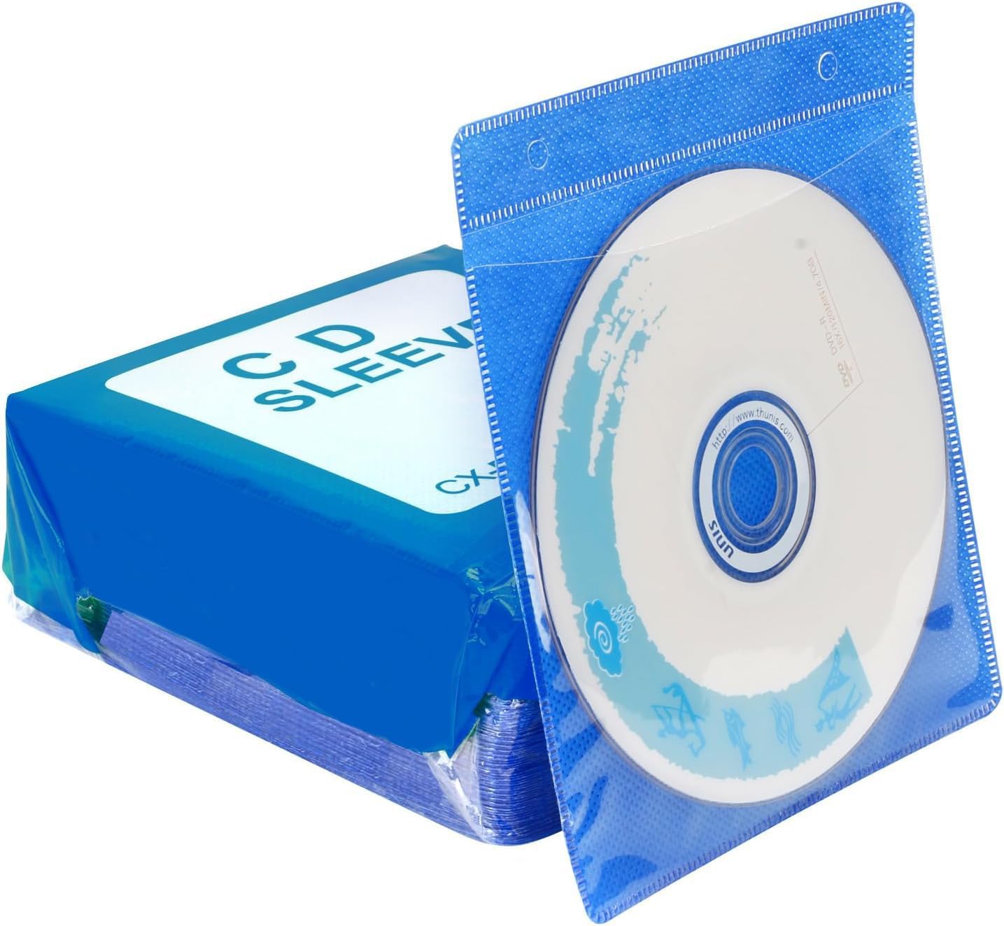 Amazon.com: RICHEN CD Sleeve Case,Double-Sided Refill Plastic Sleeve ...