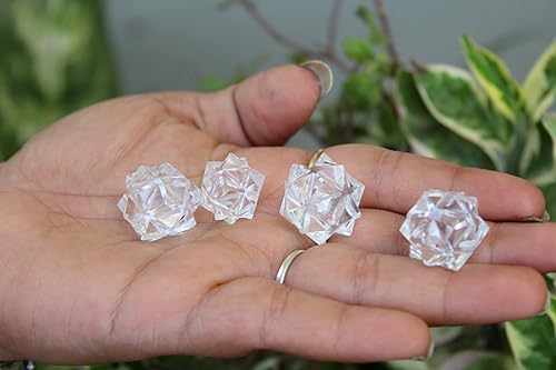 Miniatura 4 de Jet - Cristal de 20 puntos de cuarzo Merkaba Star Chakra Platónico Curación Reiki Potencia Brasileña Peso aproximado 0.18-0.25 oz