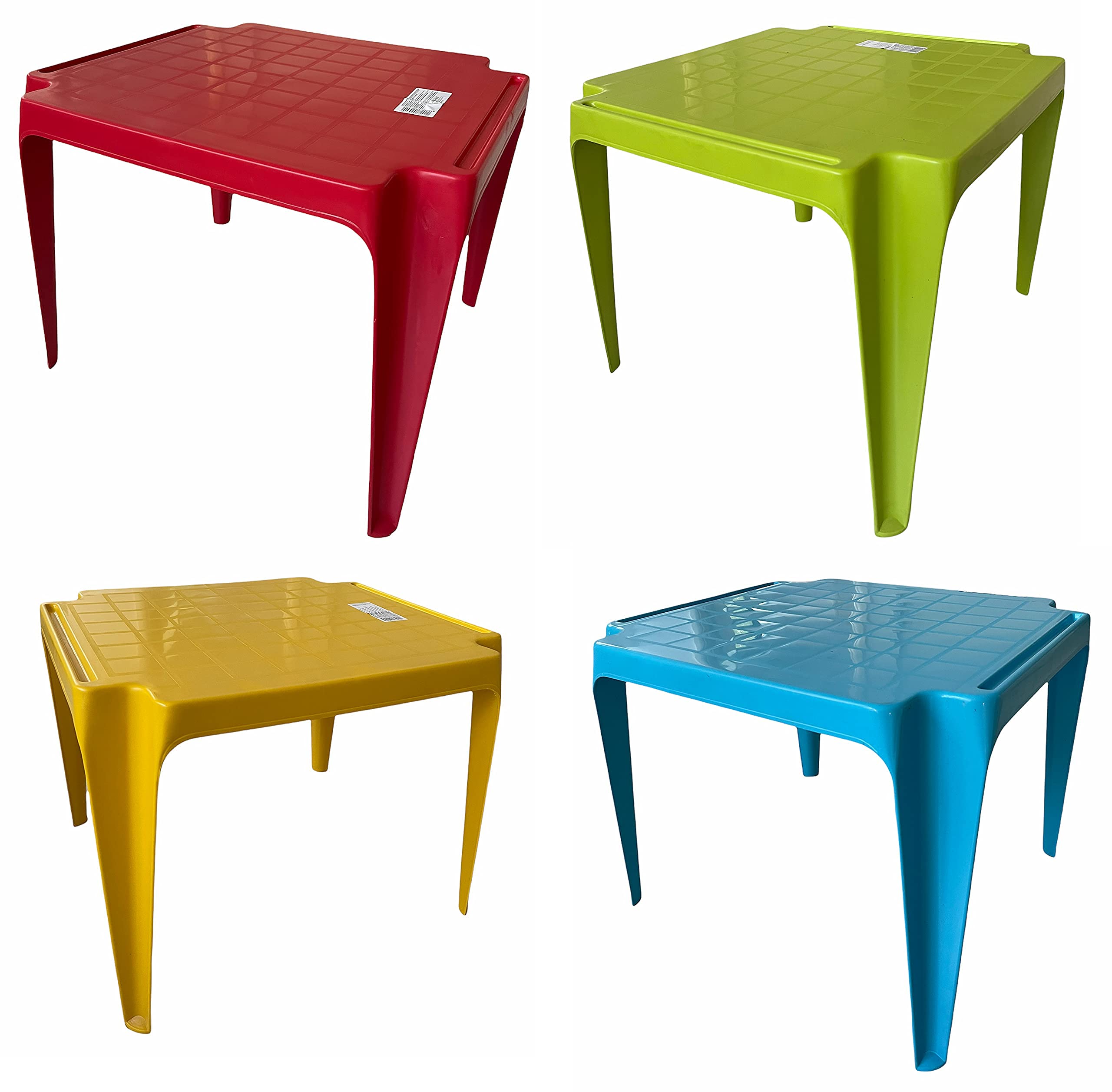 eacommerce Tavolo Tavolino da gioco per Bambino Colori Assortiti in Polipropilene Impilabile (Blue)