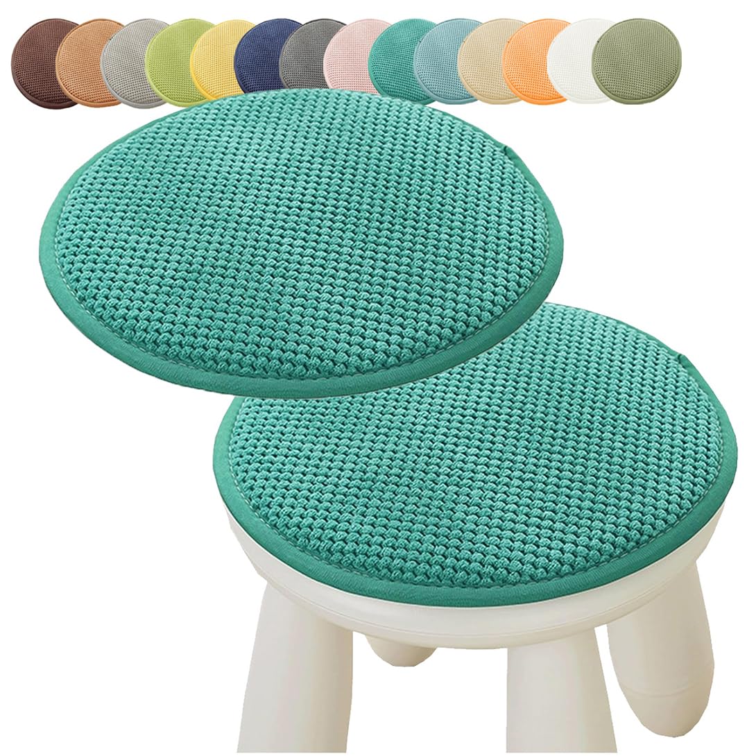 Coussin d'assise 34 cm antidérapant et respirant en velours doux lot de 2