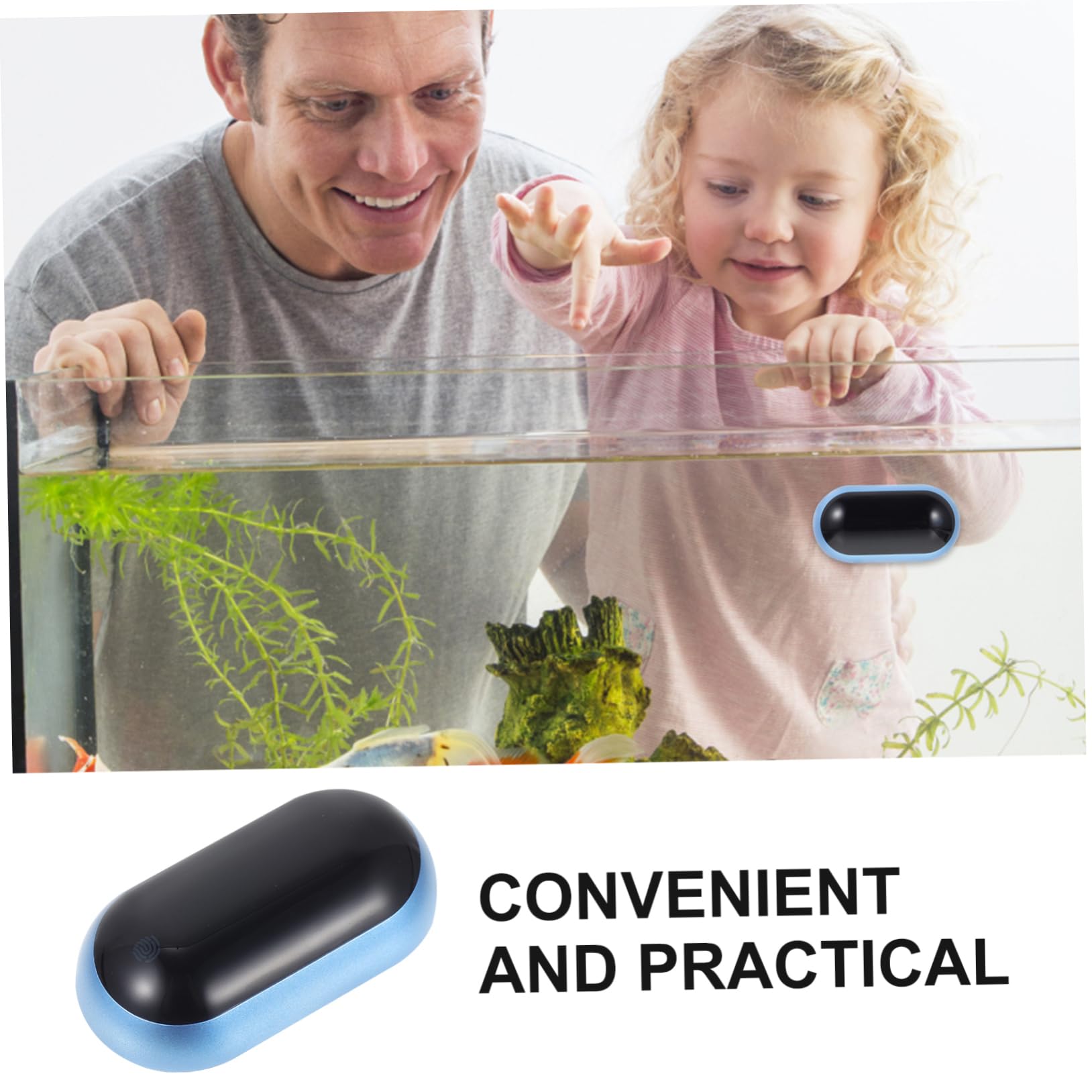 Yardwe 2pcs Round Edges Safe Touch Digital Aquarium Thermometer Easy to Watch Long Endurance Creative Design