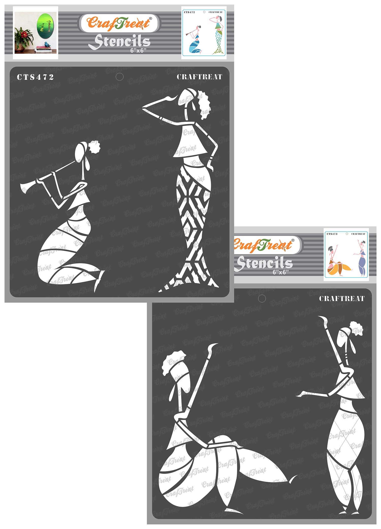 Pochoirs de peinture faciles à utiliser pour créer des tableaux sur toile