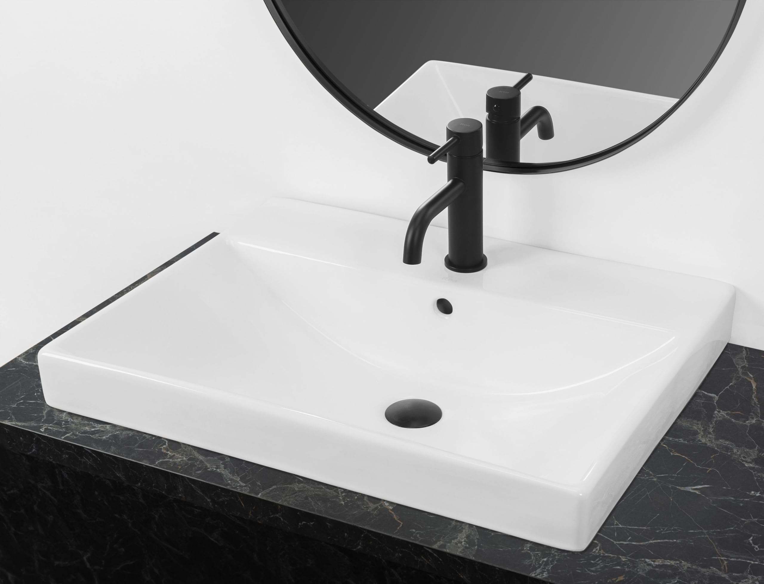 Rea U3326, Lavabo empotrado MANDY, White