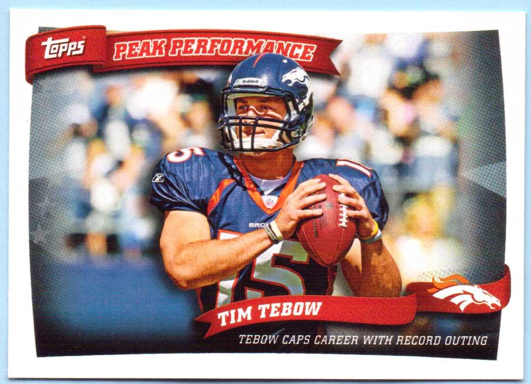 Tim Tebow 2010 Topps Peak Performance #PP2 - Denver Broncos, Rookie at  Amazon's Sports Collectibles Store