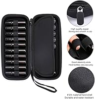 Vista 3 de Hipiwe Estuche de transporte de aceites esenciales EVA para 20 botellas, 0.2 fl oz 0.3 fl oz estándar y botellas rodantes, portátil, carcasa dura