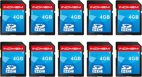 Tarjeta SD de 4 GB, 10 paquetes de clase 4 GB tarjeta de memoria flash MLC estándar seguro tarjetas digitales tarjeta de cámara 4 GB (10 piezas)