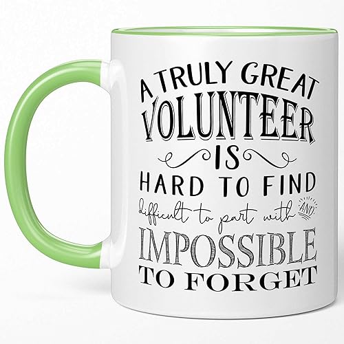 Miniatura 5 de Sweet & Salty Regalos de agradecimiento para voluntarios  A Truly Great Volunteer is Hard to Find Taza de café, las mejores ideas de toma de fuerza
