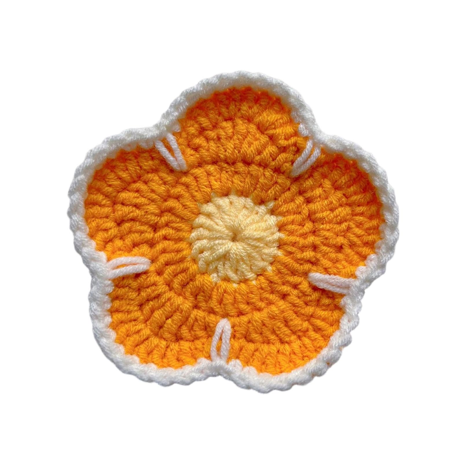 NVOQILIN Yarn Woven Drink Coasters Multipurpose Mats for Dining Table Protections and Delicate Home Decors Sturdy Woolen Drink Mats Dining Decor