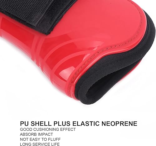 Miniatura 9 de Pssopp Juego de 4 botas de tendón de caballo, botas de caballo gruesas de poliuretano con carcasa de caballo, botas ligeras con parte delantera