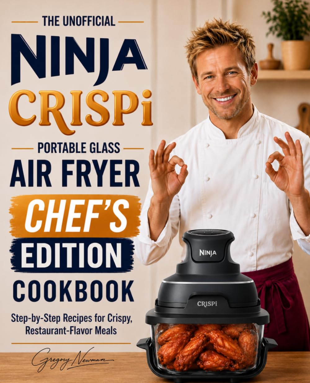 The Unofficial Ninja Crispi Portable Glass Air Fryer Chef’s Edition Cookbook: Step-by-Step Recipes for Crispy, Restaurant-Flavor Meals