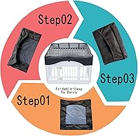 Vista 34 de Alfombrilla para corralito de perros y cachorros, almohadilla personalizada para jaula de perro [corralito no incluido], caja reutilizable