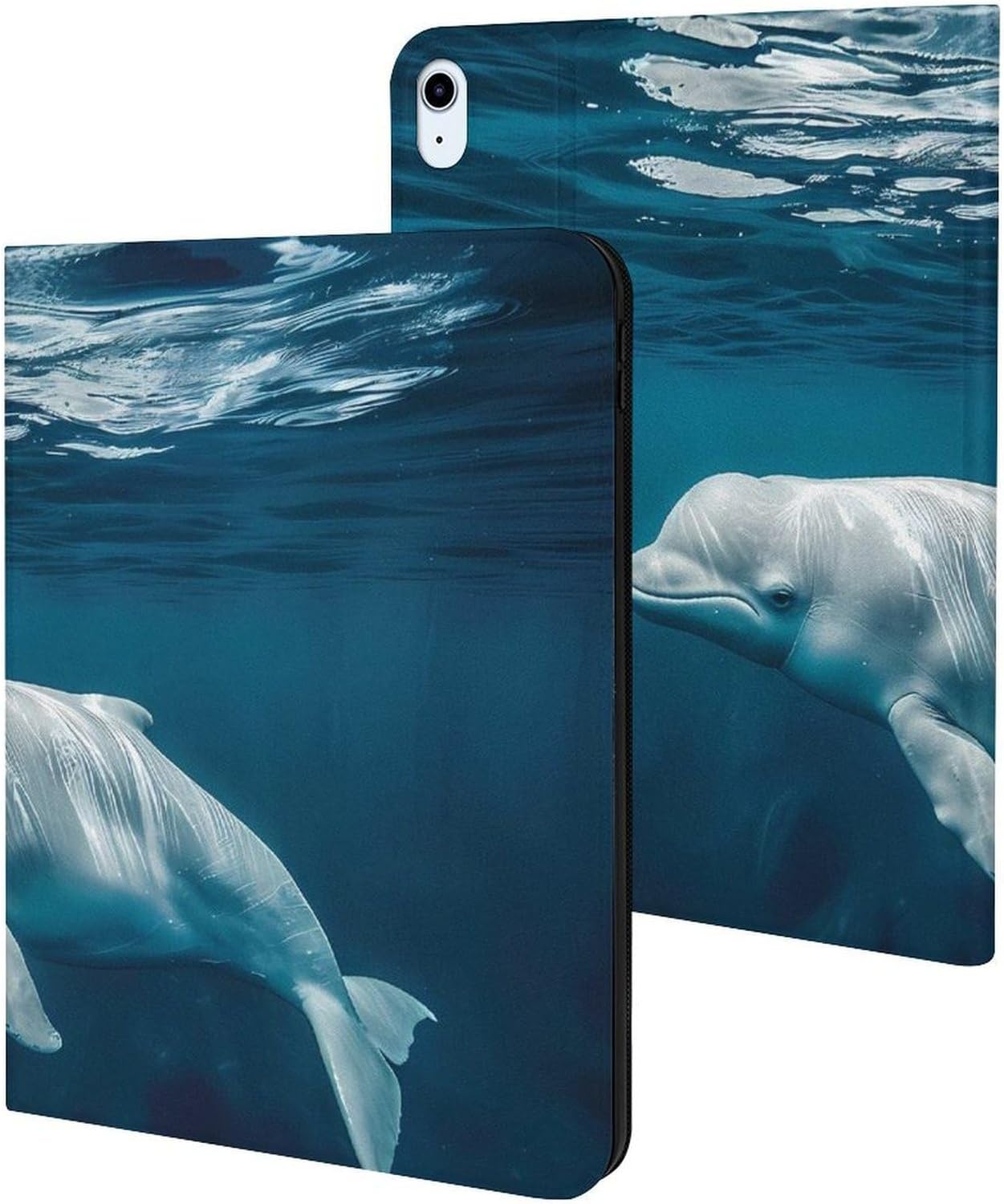 Ocean Animal Whale Printed Case Trifold Stand Protective Cover Compatible with ipad 2019/2020/2021(10.2in)